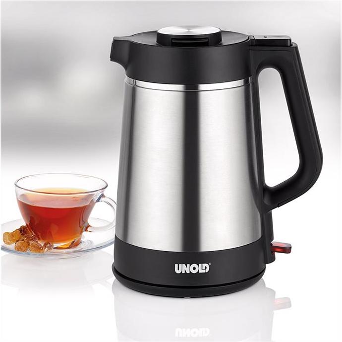 UNOLD BLITZKOCHER Thermo 18715 Wasserkocher 1,5 l Edelstahl/Schwarz