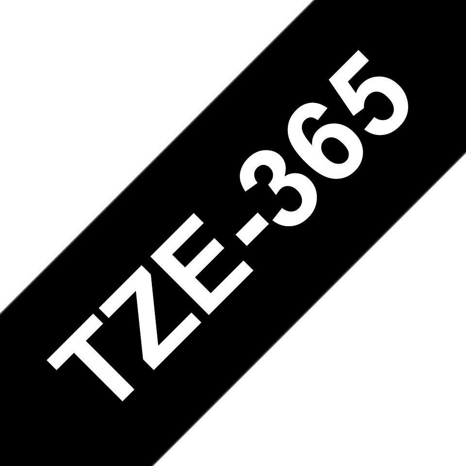 Brother TZe Schriftbandkassette TZe365 36 mm Weiß auf Schwarz