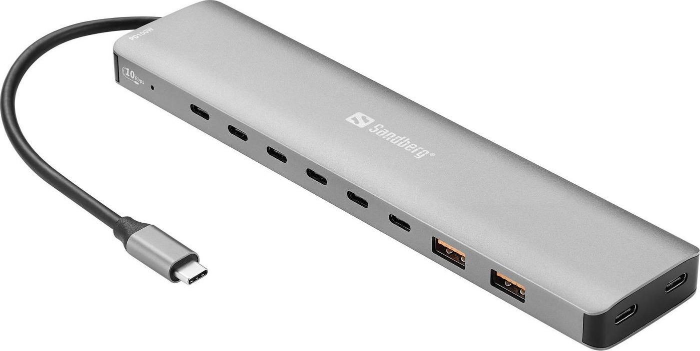 Sandberg USB-C to 8 x USB-C + 2xUSB-A (136-80)