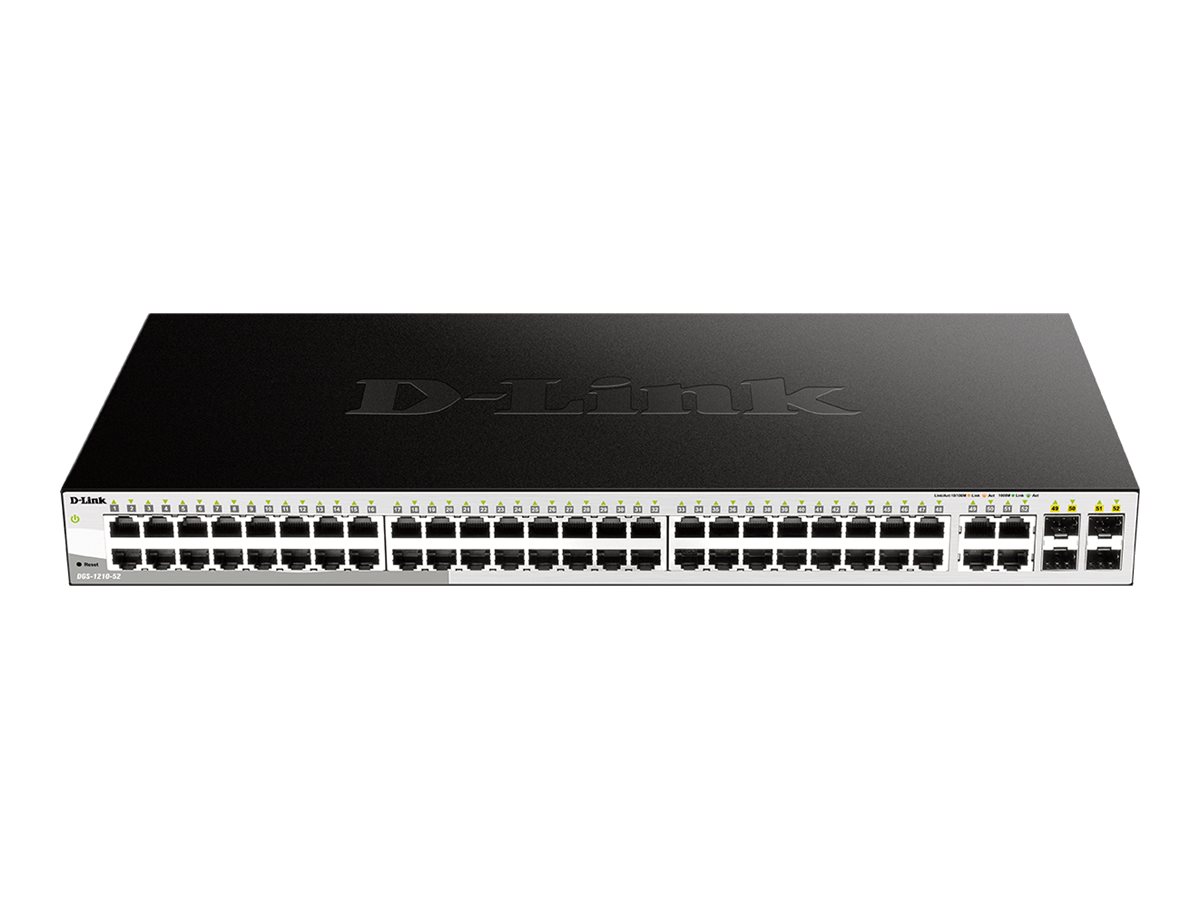 D-Link DGS-1210-52/E 52-Port Layer 2 Smart Managed Gigabit Switch Schwarz