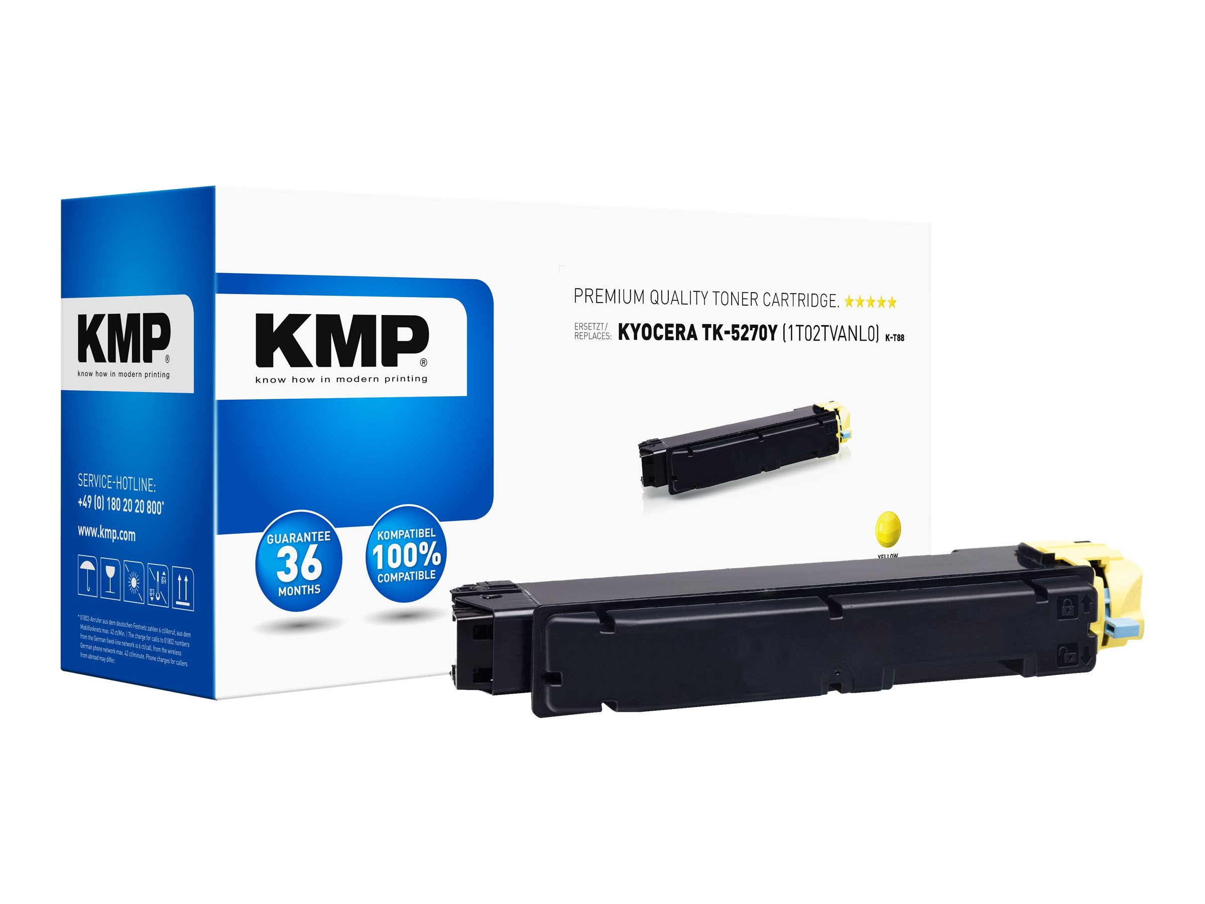 KMP K-T88 Tonerpatrone 6.000 Seiten (Alternative zu Kyocera TK-5270Y) Gelb