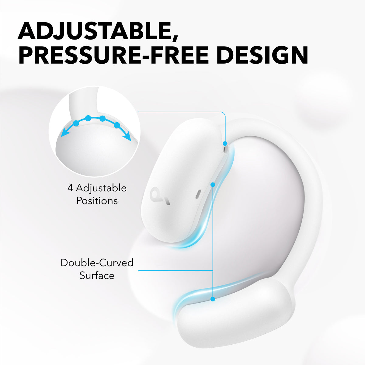 Soundcore AeroFit 2 True Wireless Kopfhörer Open-Ear Bluetooth 5.4 Weiß