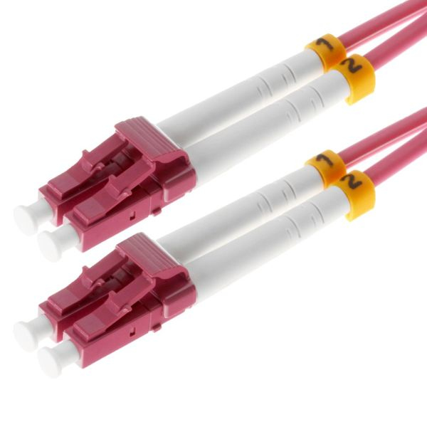 Helos OM4 LC/LC Glasfaser-Patchkabel 1 m Violett