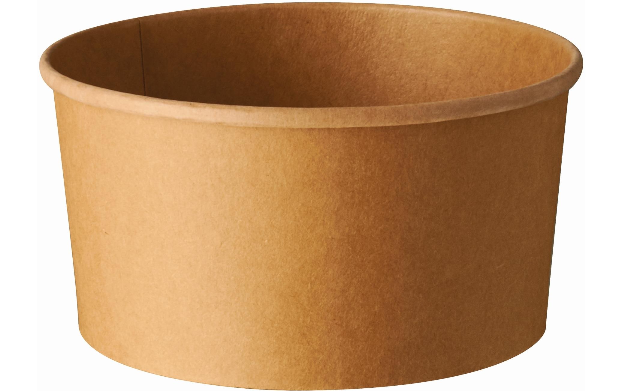 Papstar 87914 Salatschale Karton Rund 1000 ml 50 Stück Braun