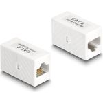 Delock Adapter RJ45 Buchse zu RJ45 Buchse Cat.6 UTP weiß (88133)