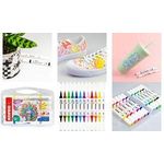 Kores Acrylmarker Duo, 2 Spitzen, 12er Etui, farbig sortiert 1 Seite mit Pinselspitze und 1 Seite mit Rundspitze, - 1 Stück (M23121)