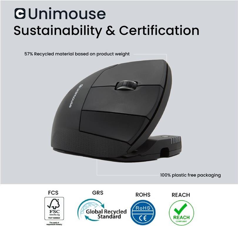 Contour Unimouse - Maus - USB-C - Schwarz