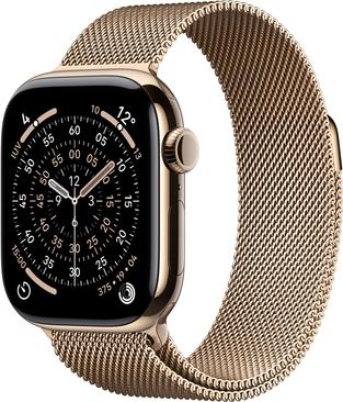 Apple Watch Series 11 GPS + Cellular 42mm Gold Titanium Case with Gold Milanese Loop (MF8Y4ZR/A) (B-Ware)