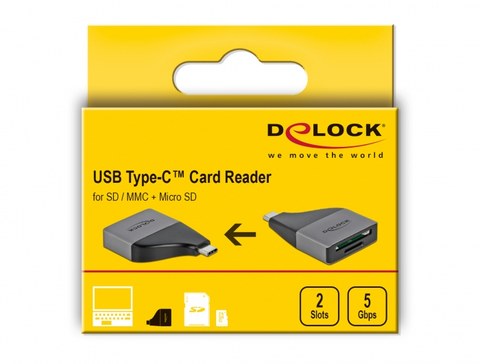 Delock 64117 Kartenleser USB 3.2 Gen 1 USB-C Grau