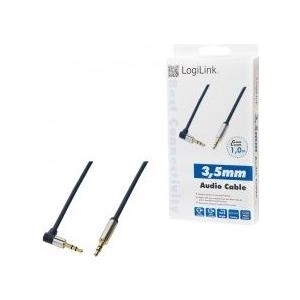 Logilink Audio Cable 3.5 Stereo M/M, 90° angled, 3,00m, blue (CA11300)