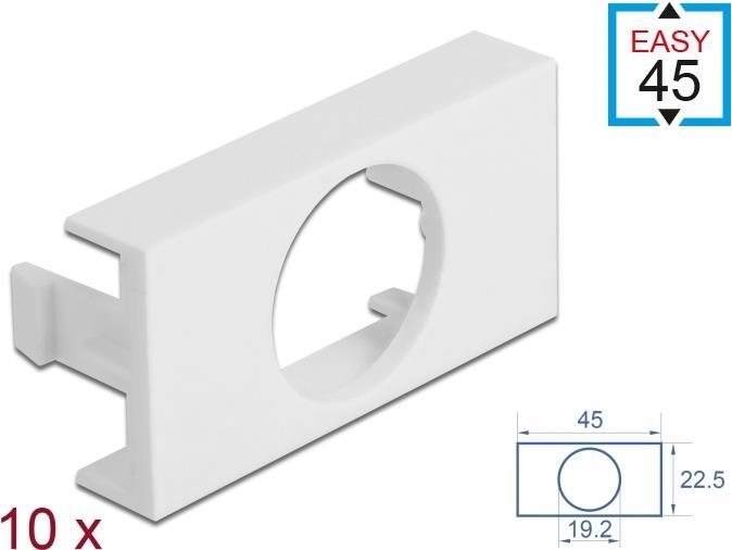 DeLOCK - Easy 45 - Abdeckung für Ausgänge - weiß, RAL 9003 (81314)