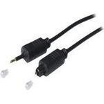 shiverpeaks BASIC-S Toslink Kabel, Stecker - 3,5 mm Klinken- stecker, 2,0 mm, Lichtwellenleiterkabel: 4,0 mm, vergoldete (BS69014-2.0)