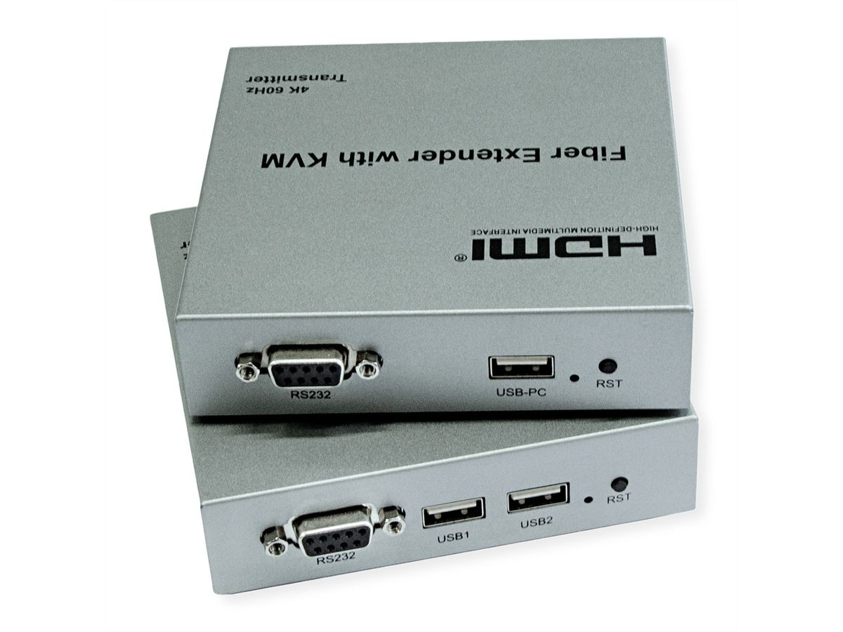 ROLINE KVM-Extender via LWL USB + HDMI 4K60 20 km