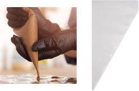 HYGONORM HDPE-Spritzbeutel, geprägt, (L)460 mm, transparent Einwegbeutel, 1-lagig, geprägte Außenseite für besseren - 1 Stück (32231)