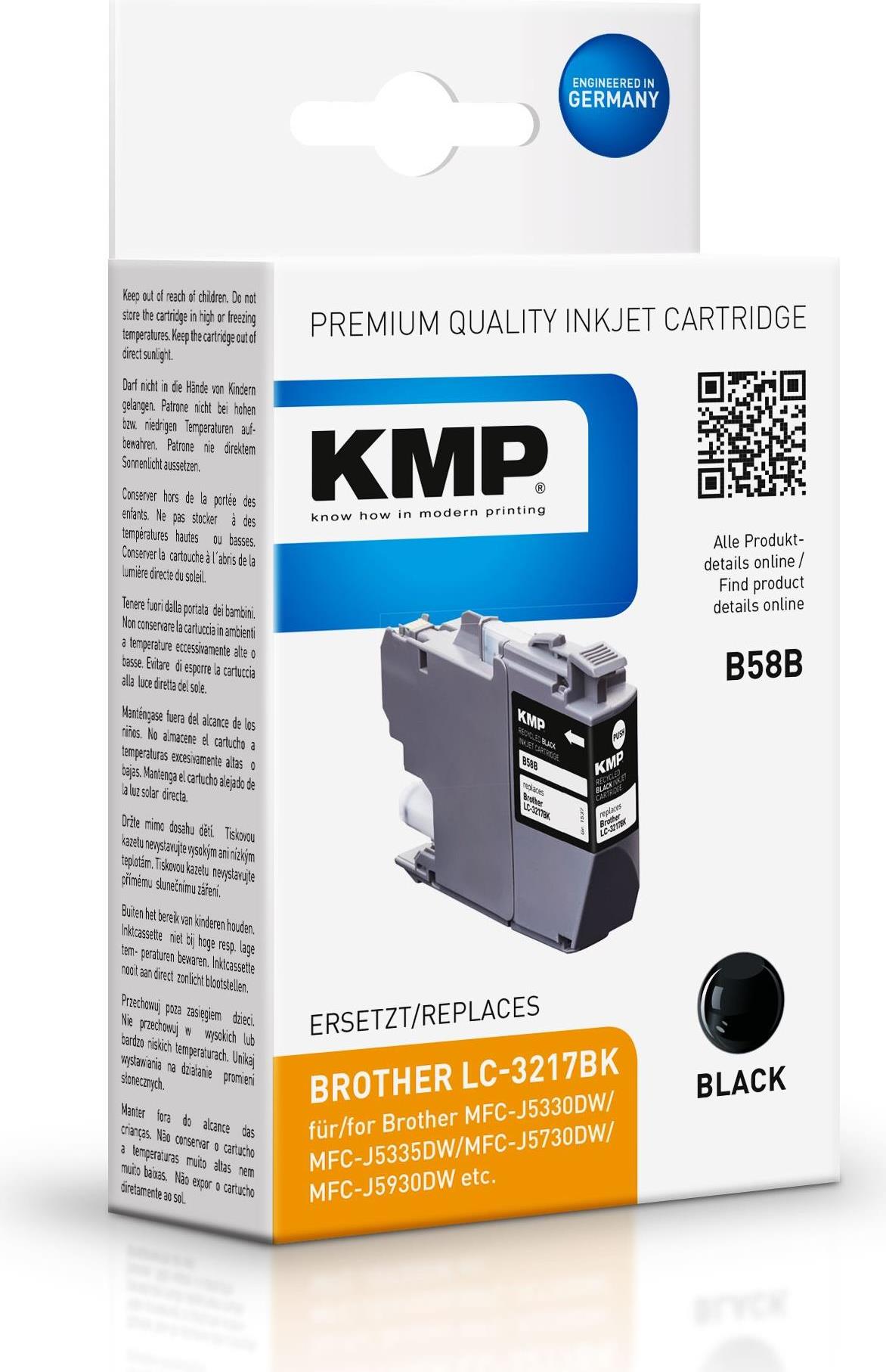 KMP B58B Druckerpatrone 1 Stück(e) Kompatibel Schwarz (1537,4801)