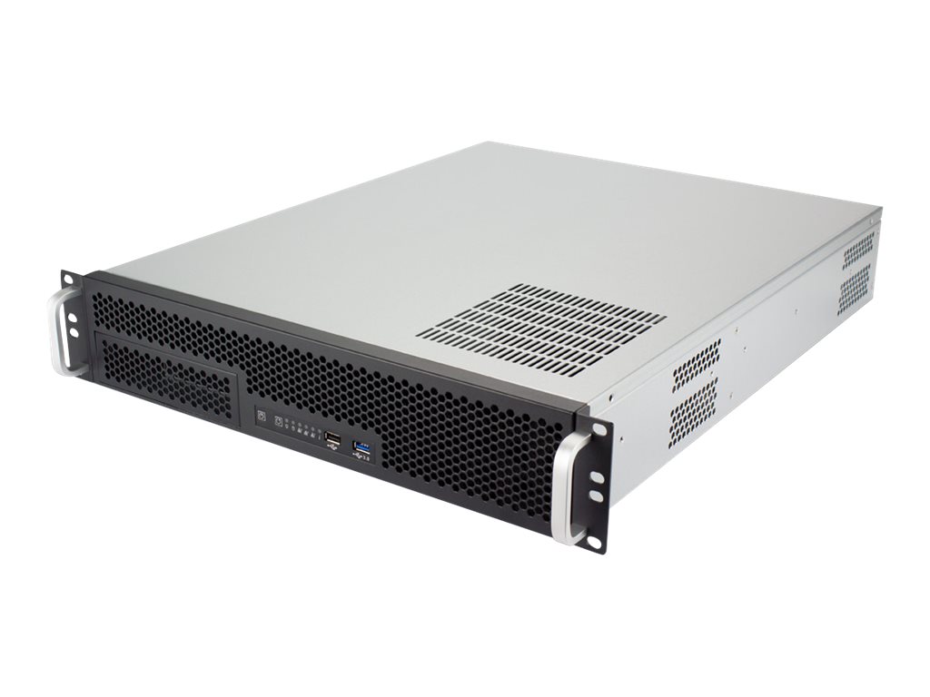 FANTEC SG-290 2HE 19" Servergehäuse ohne Netzteil Schwarz, Silber