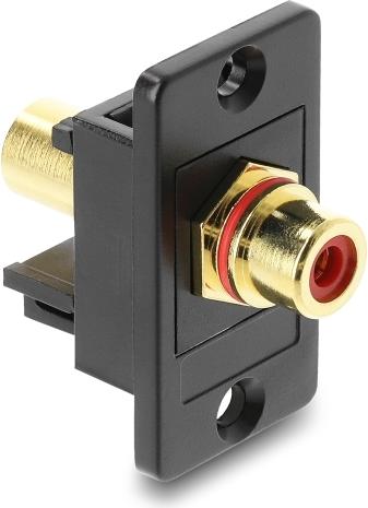 Delock Panel Mount Cinch Buchse zu vergoldet rot schwarz (91114)