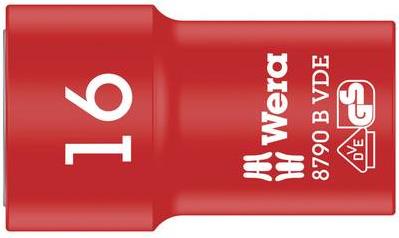 Wera Außen-Sechskant VDE-Steckschlüsseleinsatz 16 mm 3/8" (10 mm) 8790 B VDE Zyklop 05004960001 (05004960001)