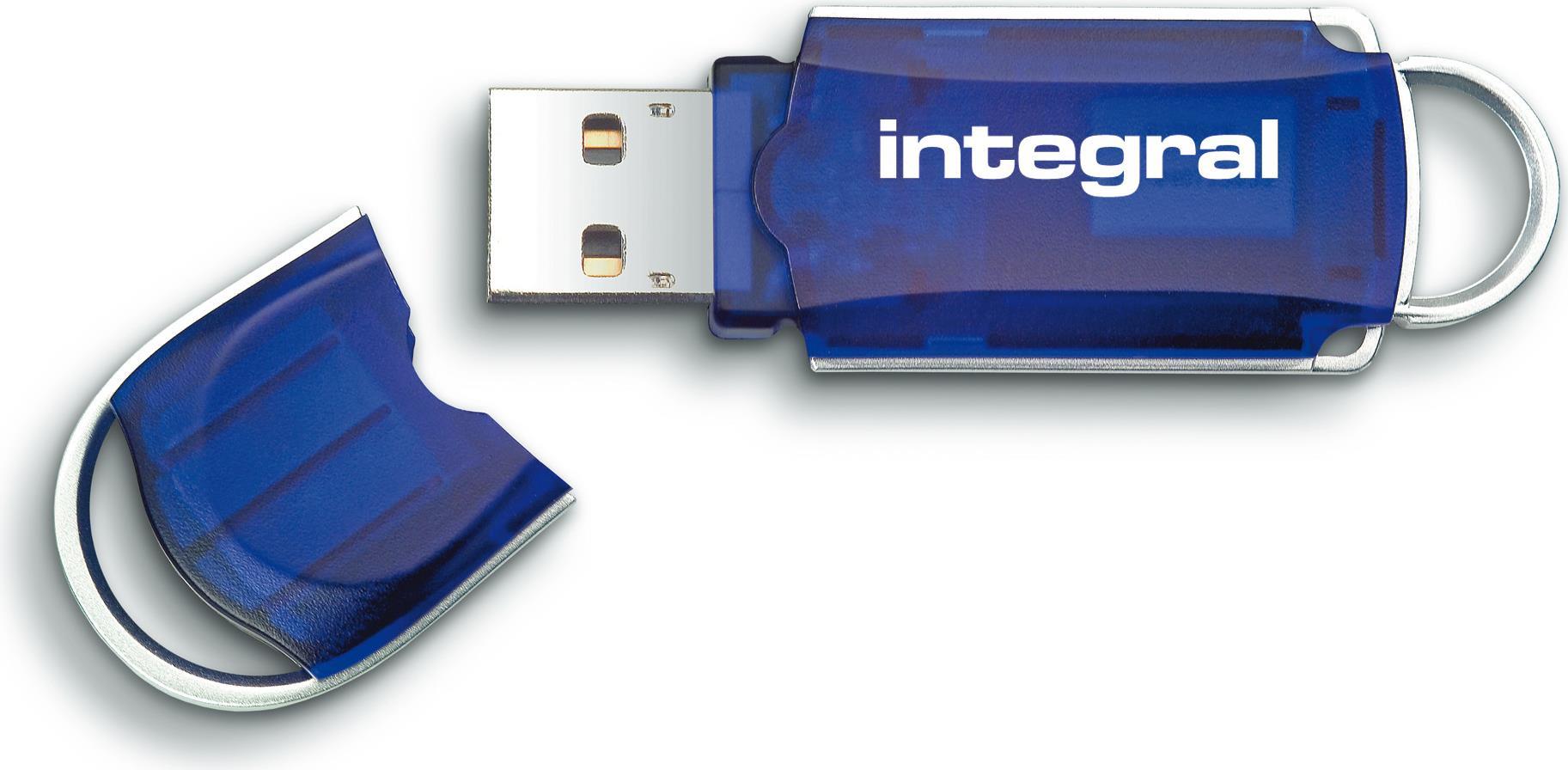 Integral 64GB USB2.0 DRIVE COURIER BLUE USB-Stick USB Typ-A 2.0 Blau - Silber (INFD64GBCOU)