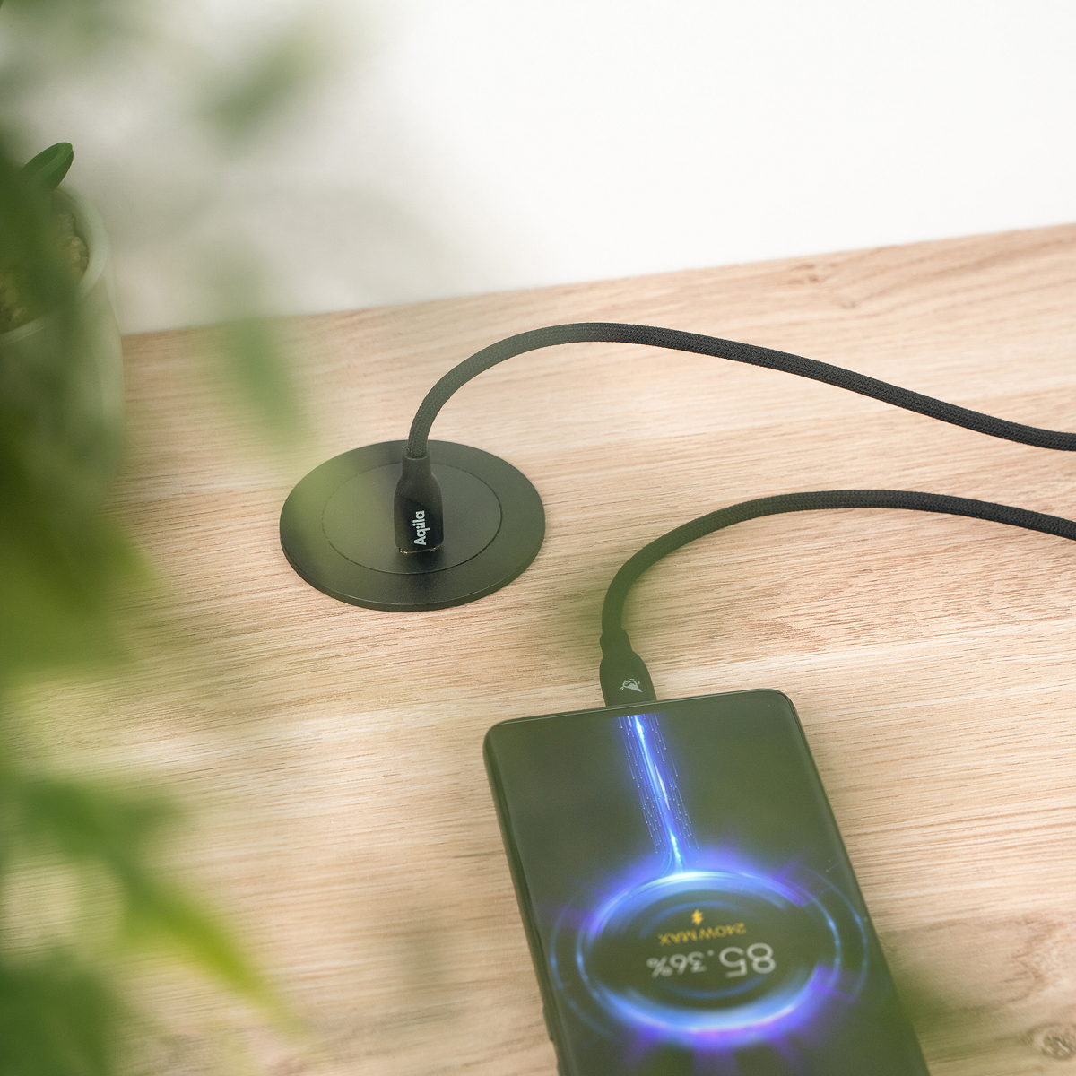 Aqiila Cablebird B2BD867 USB-C auf USB-C Kabel 1 m Schwarz