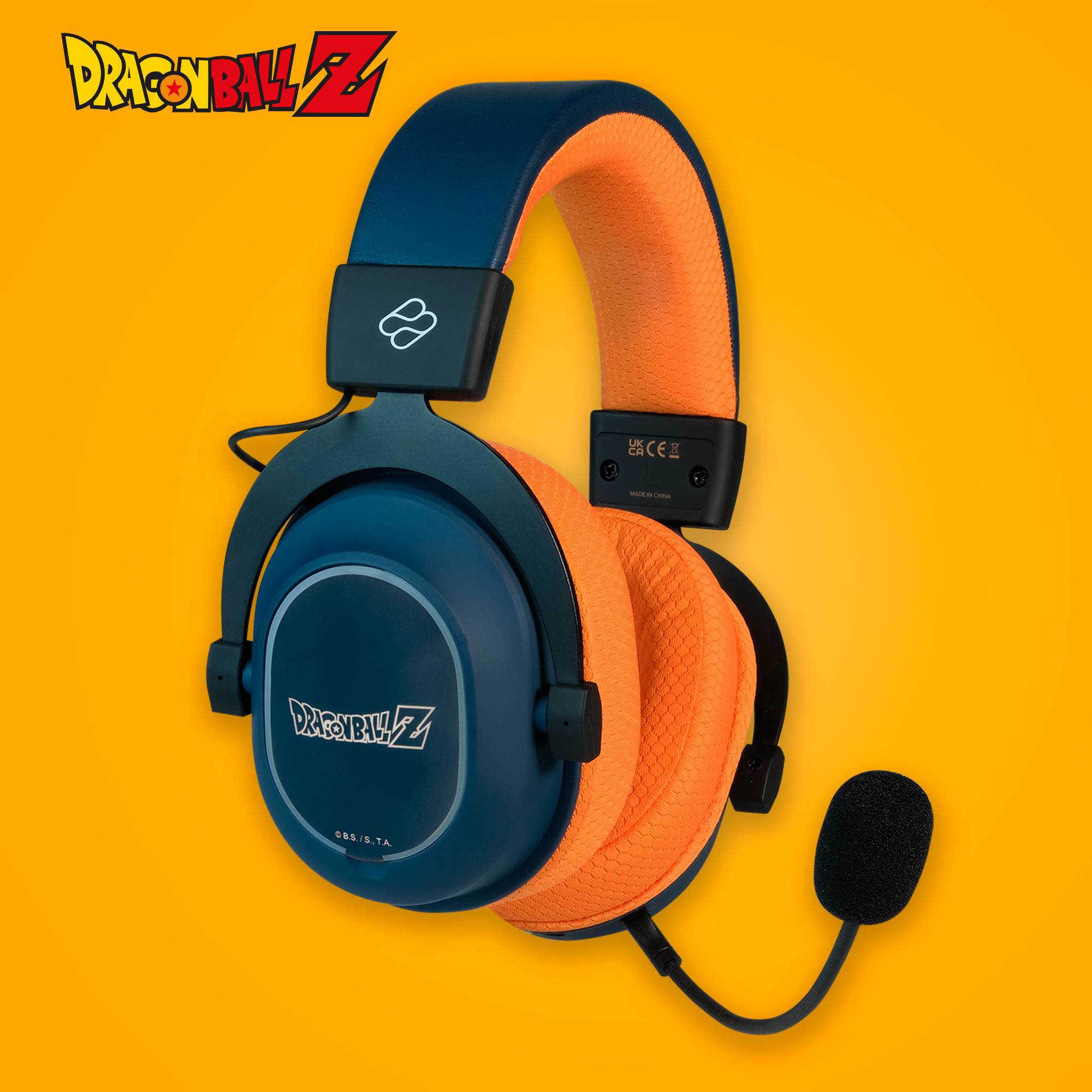 Blade DB2001 Gaming Headset Dragon Ball Z Bluetooth 2.4 GHz Schwarz, Grau, Orange