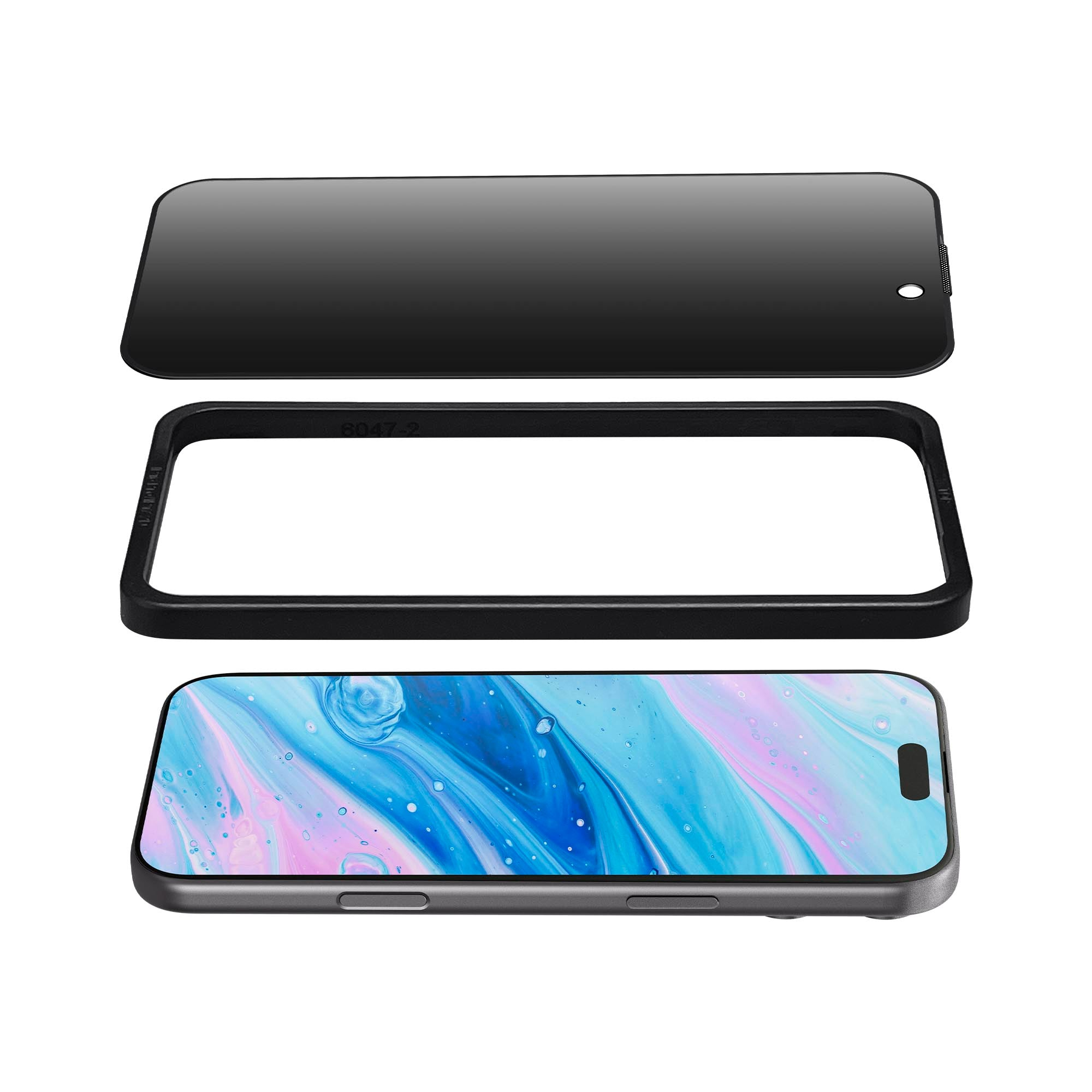 Laut PRIME PRIVACY Datenschutz-Bildschirmschutz für iPhone 17 Pro 6.3" Schwarz