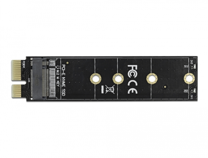 Delock Schnittstellenadapter PCI Express x1 zu M.2 Key M PCIe 4.0 Schwarz