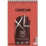 CANSON Studienblock XL ACRYLIC, DIN A4 weiß, 30 Blatt, 300 g/qm, mit Spiralheftung oben, sehr - 1 Stück (C507813000)