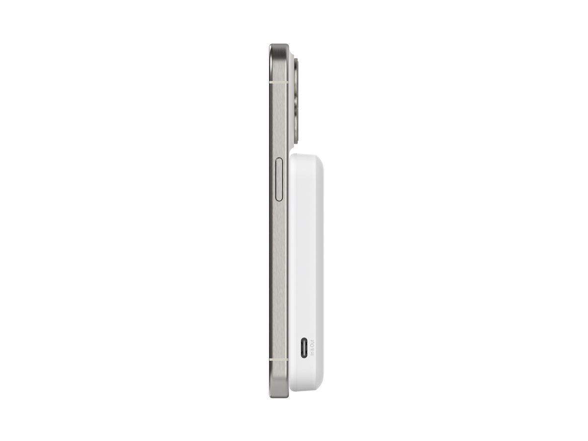 Belkin BoostCharge Pro Induktive Power Bank 8000 mAh 15 W Qi2 MagSafe Weiß