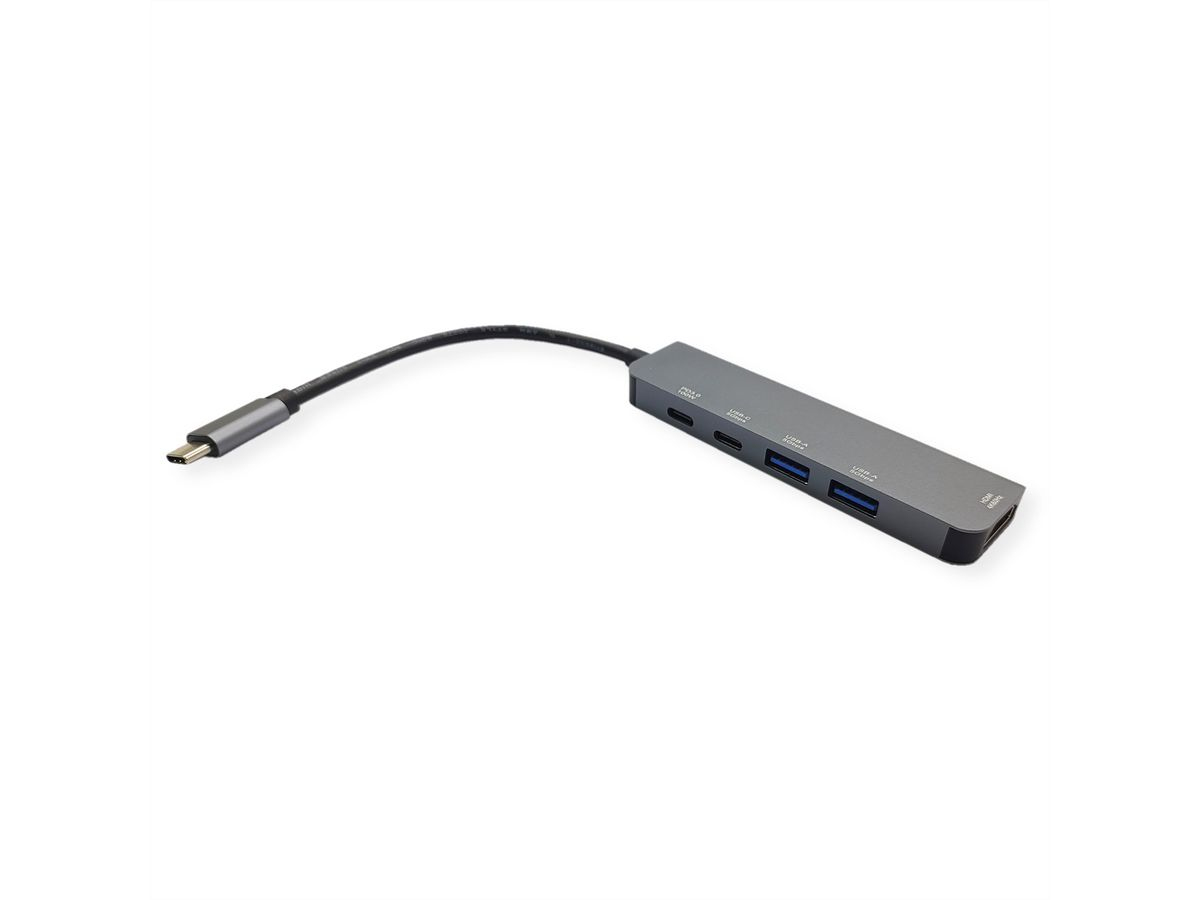 VALUE 12.99.1137 Dockingstation USB-C 3.2 Gen 2 HDMI Schwarz, Grau