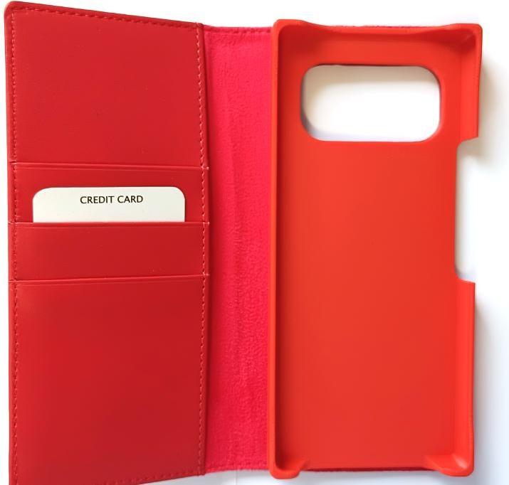 Volla Leder Schutzhülle/Bookcase für Volla Phone Quintus rot (3447)
