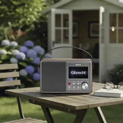 ALAN DR 862 Tragbares DAB+ FM Radio 15 h Grau, Holz
