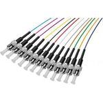 exertis Connect LWL Faserpigtails, farbig, 12x Stecker, OM3 Multimode, ST/UPC, 2,0 m12 Faserpigtails in verschiedenen Farben- Standard: IEC 61754 / 61755 - ISO 11801- Einfügedämpfung: 0.2 dB UPC, 0.3 dB APC- Rückflussdämpfung: 50 dB Single-Mode, 30 dB Multimo (391862)