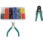 BRÜDER MANNESMANN Crimpzangen-Set, 3-teilig Inhalt: Crimpange 200 mm, Elektronik-Seitenschneider 110 mm, - 1 Stück (M10999)