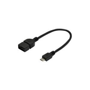 Assmann USB 2.0 adpter cable. OTG. type micro B - A M/F. 0.2m. USB 2.0 conform. UL. bl (AK-300309-002-S)