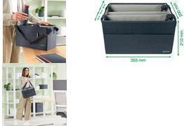 Esselte Leitz Laptoptasche Desk Sharing kompakt Stoff samtgrau 65760089 bis 35.6 cm 14 (65760089) (geöffnet)