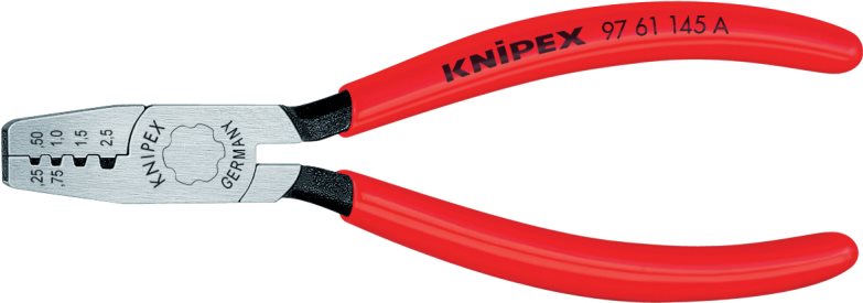 Knipex 97 61 145 A Crimpzange Aderendhülsen 0.25 bis 2.5 mm²