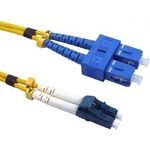 Newlink 0,5m OS2 LC-SC (Single Mode) Fibre optic cables use glass threads (fibres) to transmit data. These fibres transmit the data by using modulated light waves. Fibre cables are popular because they have a much greater bandwidth than the standard coppe (FB2S-LCSC-005YD)