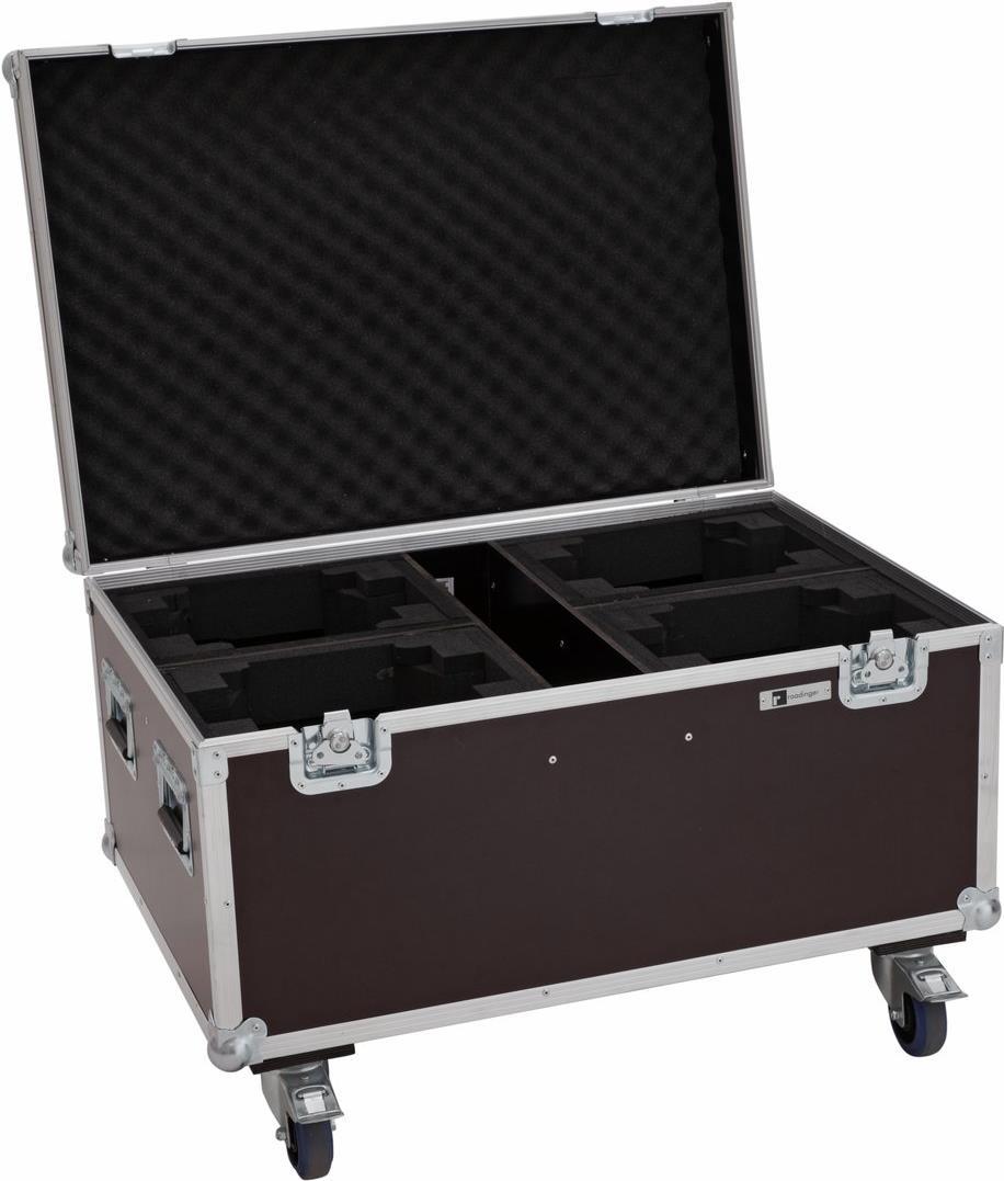 ROADINGER Flightcase 4x LED TMH-X4 mit Rollen (31005175)