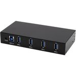 EXSYS EX-11234HMS Schnittstellen-Hub USB 3.2 Gen 1 (3.1 Gen 1) Type-B 5000 Mbit/s Schwarz (EX-11234HMS)