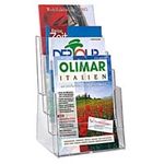 helit Tischprospekthalter transparent DIN A4 4 Fächer (H6122002)