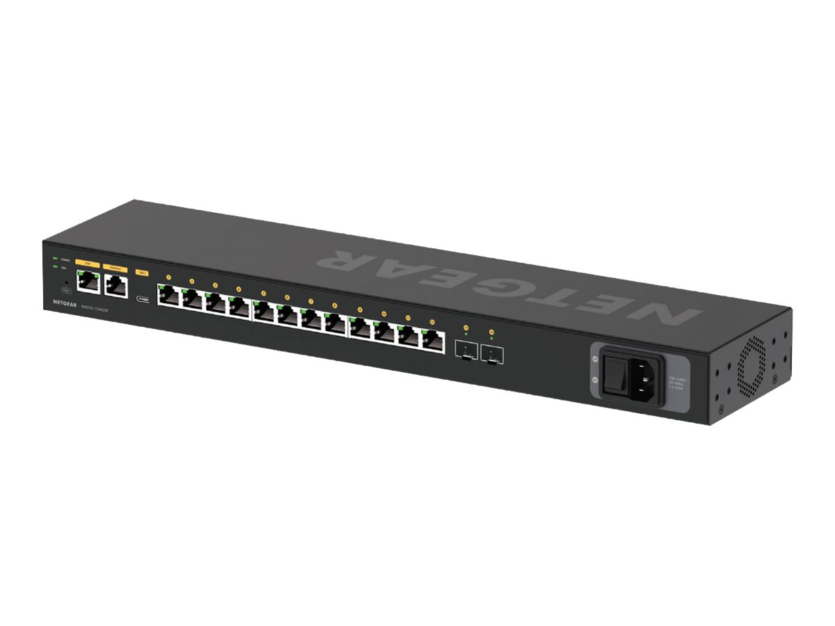 NETGEAR AV Line M4250-12M2XF 12x 2.5G 2x 10G SFP+ Managed Switch Schwarz