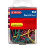 herlitz Gummiringe, farbig sortiert, Größen-Mix in verschiedenen Durchmesser: 20 mm bis 70 mm (8770000)