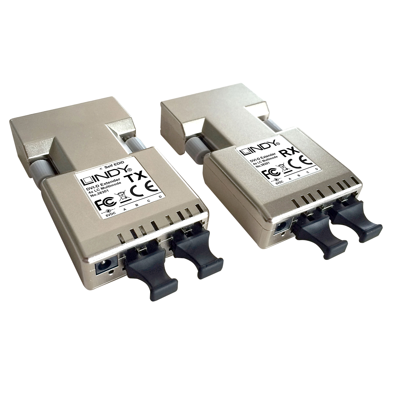 LINDY DVI-D Extender Transmitter and Receiver 500 m Silber