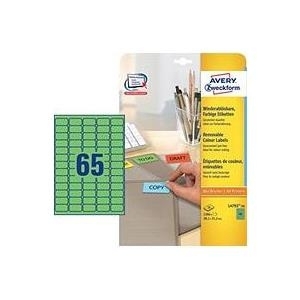 Avery Etiketten removable adhesive (L4792-20)