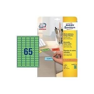 Avery - Etiketten - removable adhesive - grün - 38.1 x 21.2 mm 1300 Etikett(e... - Avery - Etiketten - removable adhesive - grün - 38.1 x 21.2 mm 1300 Etikett(e...