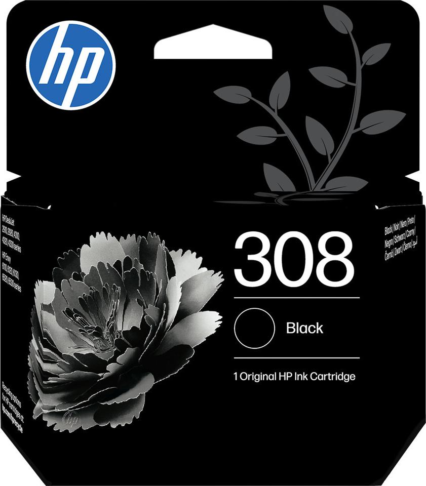 HP Inc. HP/InkHP 308 BK Original Ink Cartridge (7FP21UE#LS1)