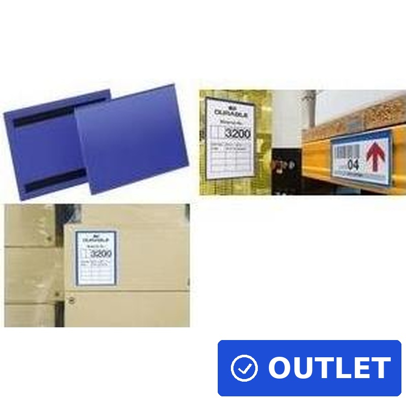 DURABLE Magnetische Etikettentasche 1/3 A4 quer 1 Pg. Ã 50 Stück 175807 (B-Ware)