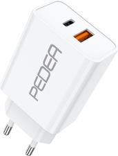 PEDEA Schnellladegerät "Dual" 20 Watt für USB Typ A/C, weiß (60040100)