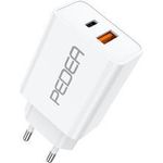 PEDEA Schnellladegerät "Dual" 20 Watt für USB Typ A/C, weiß (60040100)